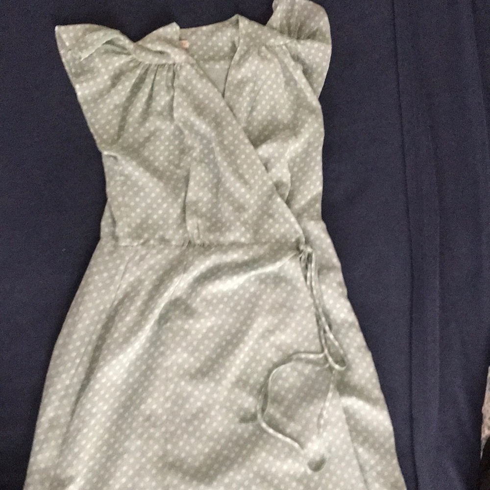 Polka dot wrap dress